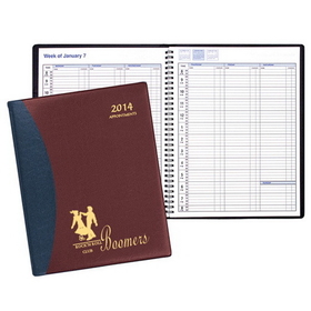 Custom PR-37 Weekly Planners, Carriage Vinyl Covers, 8 1/2 x 11 inch, Wire-Bound