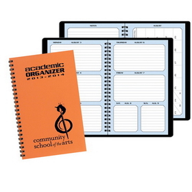 Custom SCO-20 Academic Weekly Planners, Technocolor Covers, 5 1/2 x 8 1/2 inch, Wire-Bound