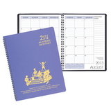 Custom SMB-34 Academic Monthly Planners, Twilight Academic Monthly Desk, 8 1/2 x 11 inch, Wire-Bound