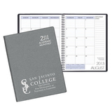 Custom SMB-35 Academic Monthly Planners, Frosted Vinyl Academic Monthly Desk, 8 1/2 x 11 inch, Wire-Bound