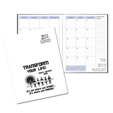 Custom SMB-3E Academic Monthly Planners, White Economy Academic Monthly Desk, 8 1/2 x 11 inch, Saddle-Stitched