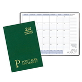 Custom SMB-61 Academic Monthly Planners, Leatherette Academic Monthly Desk, 7 x 10 inch, Saddle-Stitched