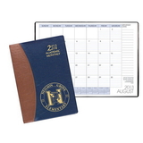 Custom SMB-67 Academic Monthly Planners, Carriage Vinyl Academic Monthly Desk, 7 x 10 inch, Saddle-Stitched