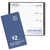 Custom SWB-15 Academic Weekly Planners, Frosted Vinyl Academic Weekly Pocket, 3 1/2 x 6 1/2 inch, Smyth Sewn