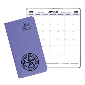 Custom TYP-14 Two Year Pocket Planners, Twilight Covers, 3 1/2 x 6 1/2 inch, Stitched/Stapled