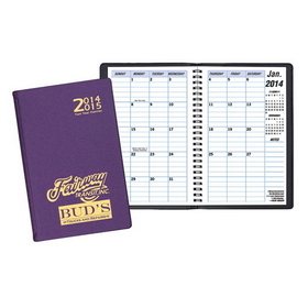 Custom TYP-25 Two Year Desk Planners, Frosted Vinyl Covers, 5 1/2 x 8 1/2 inch