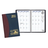 Custom TYP-27 Two Year Desk Planners, Carriage Vinyl Covers, 5 1/2 x 8 1/2 inch