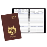 Custom WB-23 Weekly Planners, Continental Vinyl Covers, 5 1/2 x 8 1/2 inch, Wire-Bound