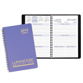 Custom WB-24 Weekly Planners, Twilight Covers, 5 1/2 x 8 1/2 inch, Wire-Bound