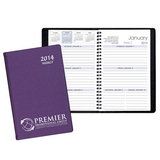 Custom WB-25 Weekly Planners, Frosted Vinyl Covers, 5 1/2 x 8 1/2 inch, Wire-Bound