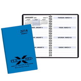 Custom WBL-23 Weekly Planners, Continental Vinyl Covers, 5 1/2 x 8 1/2 inch, Wire-Bound