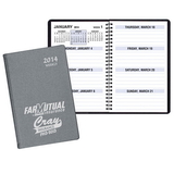Custom WBL-25 Weekly Planners, Frosted Vinyl Covers, 5 1/2 x 8 1/2 inch, Wire-Bound