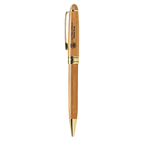 STOPNGO Line Custom 5 3/8" Milano Blanc Bamboo Ballpoint Pen