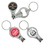STOPNGO Line Custom White & Silver Round Nail Clipper with Bottle Opener Keyring, 2 1/4" x 1 3/8", Price/each