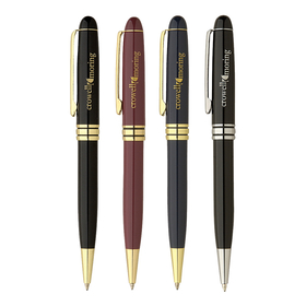 STOPNGO Line Custom 5 3/8" Milano Blanc Lacquer Coated Brass Ballpoint Pen