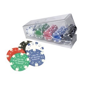 STOPNGO Line Custom 1 1/4" Diameter 11.5 g Professional Clay Poker Chips