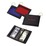 STOPNGO Line Custom Nylon Keyring Wallet with Clear & Exterior Pockets, 4 1/2