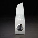 Sleek Metal Trophy Clock