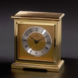 Interlude Brass Clock With A Glass Front Panel