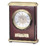 Debutante Clock With Solid Rosewood And Shining Brass Appointments