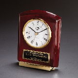 Cornell Wood Clock With Brass Accents And Deluxe Quartz Movement