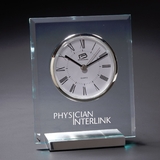 Apollo Acrylic Clock With Striking Silver Metal Accents