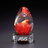 Lava With Clear Base Sited On Top Of A Crystal Base