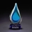 Fusion Art Glass Award With Blue Base, Price/each