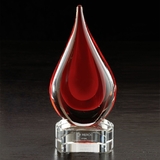 Fusion Art Glass Award With Clear Base