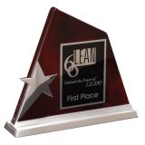 Cassiopeia Award With A Silver Metal Star And Matching Base Accents