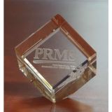 Small 3D Crystal Jewel Cube Award