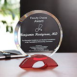 Ruby Circle Award With An Optically Perfect Red Base