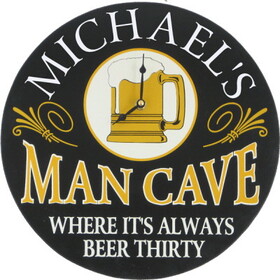 Thousand Oaks Barrel 4497 Man Cave Clock