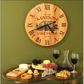 Thousand Oaks Barrel BHC-1 'Maison Vineyard' Barrel Head Clock