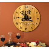 Thousand Oaks Barrel BHC-3 'Wine & Cheese' Barrel Head Clock
