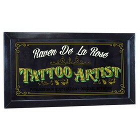 Thousand Oaks Barrel M4027 Personalized 'Tattoo Artist' Decorative Framed Mirror (M4027)