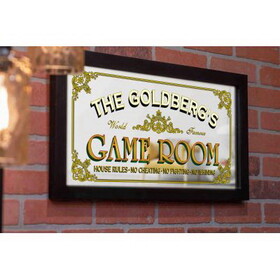 Thousand Oaks Barrel M4037 Personalized 'Game Room' Decorative Framed Mirror (M4037)