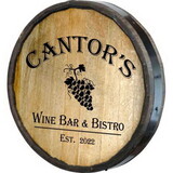 Thousand Oaks Barrel QB325 'Wine Bar & Bistro' Quarter Barrel Sign (Qb325)