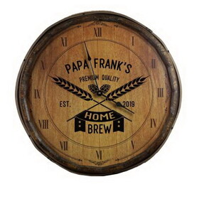 Thousand Oaks Barrel QBCLOCK-B353 "Home Brew" Quarter Barrel Clock (B353)