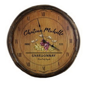 Thousand Oaks Barrel QBCLOCK-B360 Personalized "Chateau" Quarter Barrel Clock (B360)