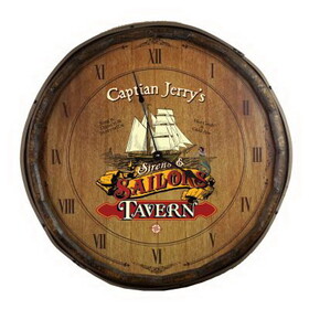Thousand Oaks Barrel QBCLOCK-B362 Personalized "Sailors Tavern" Quarter Barrel Clock (B362)