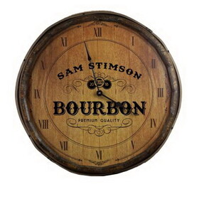 Thousand Oaks Barrel QBCLOCK-B580 Personalized "Bourbon Whiskey" Quarter Barrel Clock (B580)