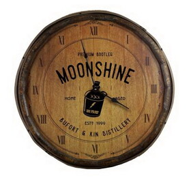 Thousand Oaks Barrel QBCLOCK-B823 Personalized "Moonshine" Quarter Barrel Clock (B823)