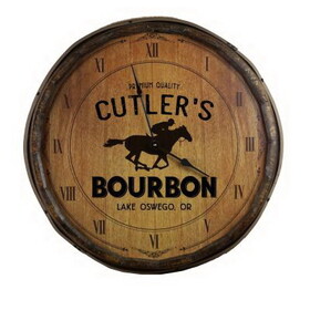 Thousand Oaks Barrel QBCLOCK-B833 Personalized "Bourbon" Quarter Barrel Clock (B833)