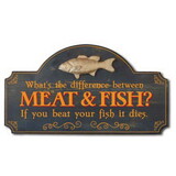 Thousand Oaks Barrel RT133 Meat & Fish Sign (Rt133)