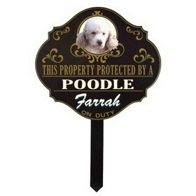 Thousand Oaks Barrel WULF16 Personalized Protected By 'Poodle' Sign (Wulf16)