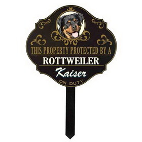 Thousand Oaks Barrel WULF17 Personalized Protected By 'Rottweiler' Sign (Wulf17)