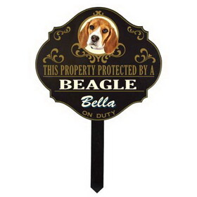 Thousand Oaks Barrel WULF2 Personalized Protected By 'Beagle' Sign (Wulf2)