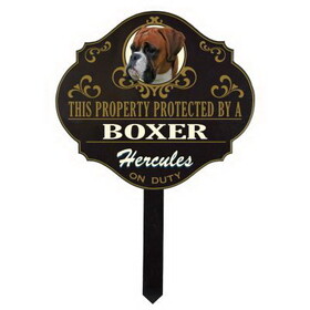 Thousand Oaks Barrel WULF3 Personalized Protected By 'Boxer' Sign (Wulf3)