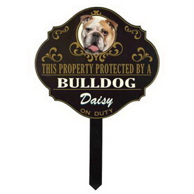 Thousand Oaks Barrel WULF4 Personalized Protected By 'Bulldog' Sign (Wulf4)